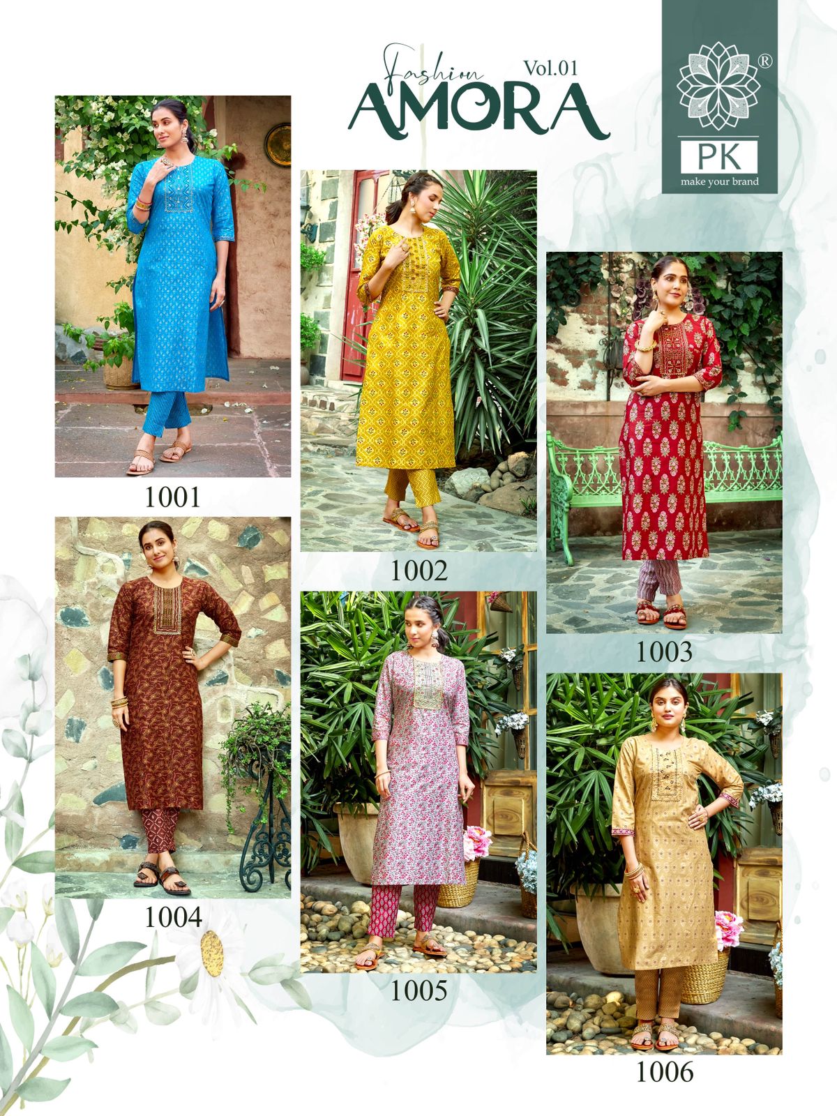 Fashion Amora Vol 1 Cotton Kurti With Bottom Catalog